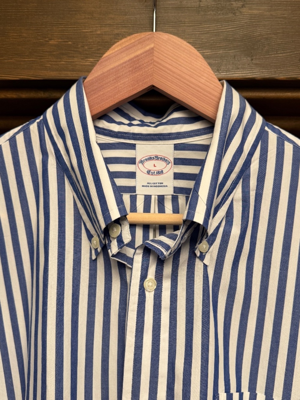 Brooks Brothers Friday Shirt, Poplin Butcher Striped